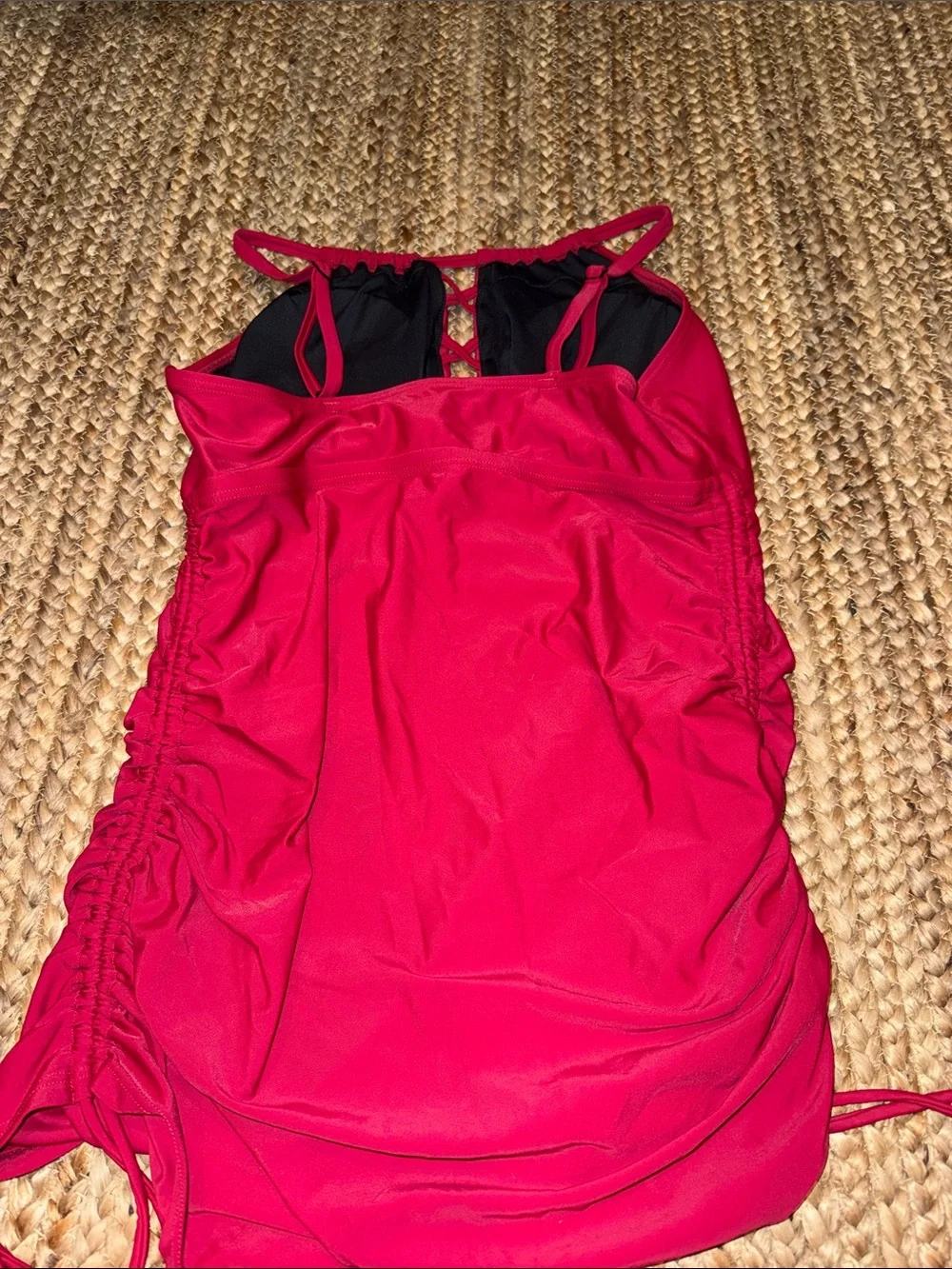 Red Women's Tankini Swim Set - Classic Two-Piece Swimwear